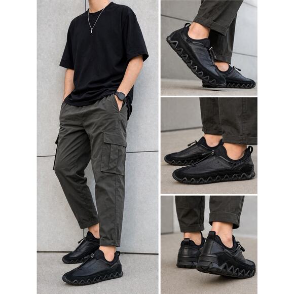 ECCO Leather Slip On EU 42 Men’s 8.5 Women’s 11 Black Toggle Comfort Dayla main image 4